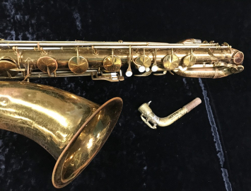 Photo Original Lacquer King Zephyr Bari Sax - Project Repair or Parts Horn - Serial # 356271